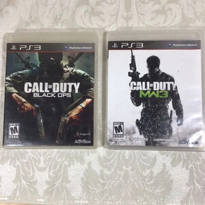 PS3 Call of Duty Black Ops and Call of Duty MW3 Video Games - Rated M